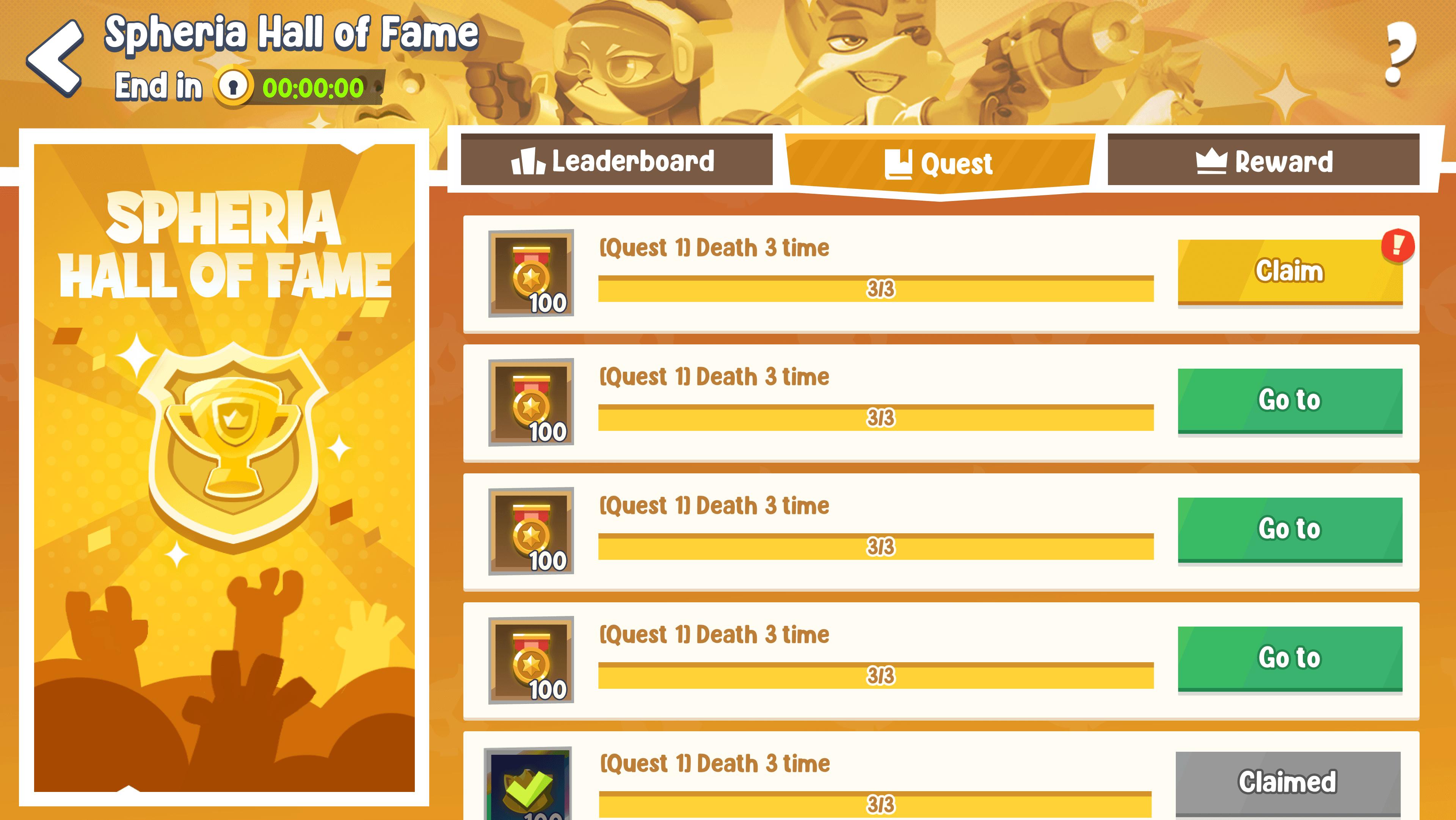 Hall of Fame: Global Tournament